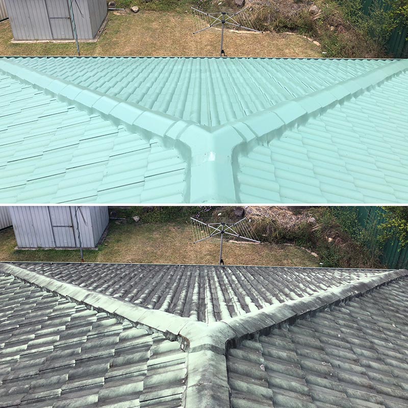 Roof Restorations Before & After Terracotta Roof