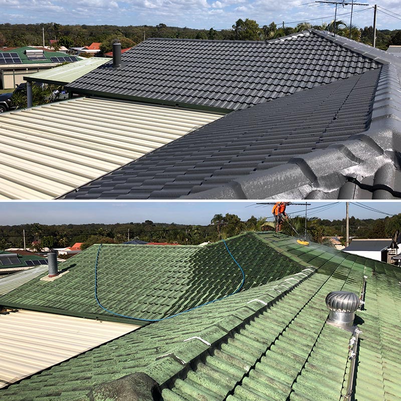 Roof Restorations Before & After Terracotta Roof